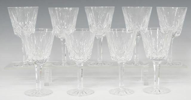 (9) WATERFORD LISMORE CUT CRYSTAL