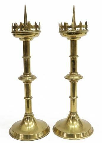 (2) FRENCH GILT METAL FLEUR-DE-LIS