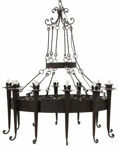 LARGE ITALIAN WROUGHT IRON 12 LT 35afb3