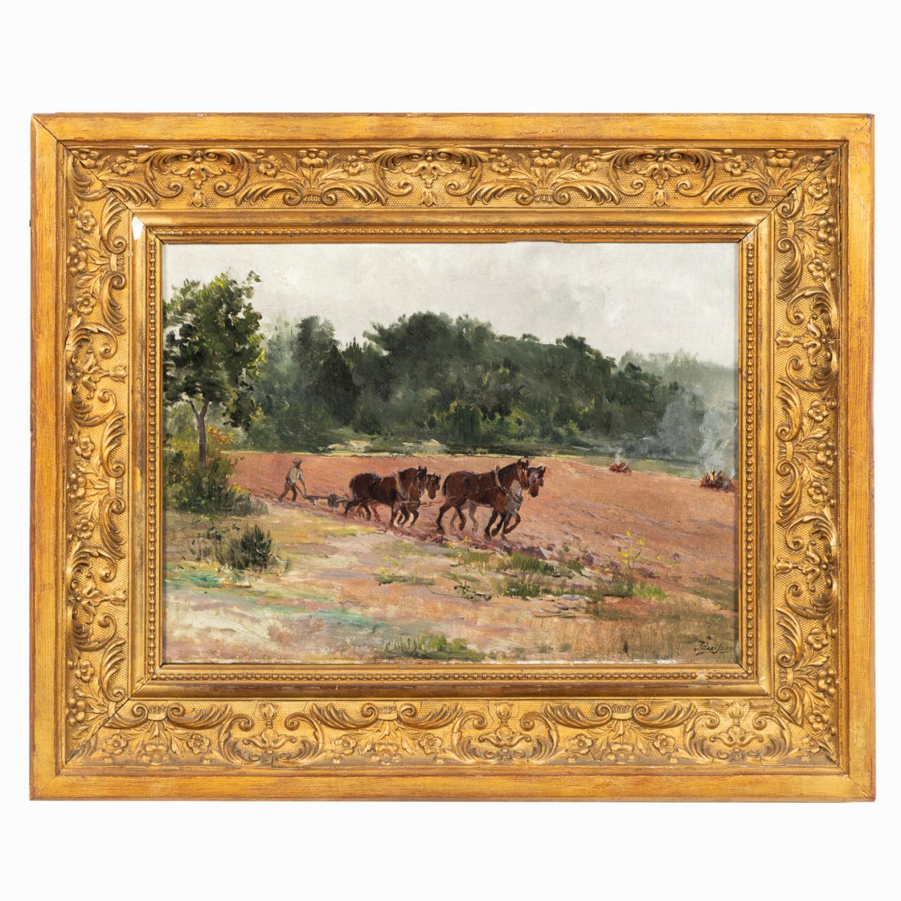 BUISSON, FRENCH FARM OIL ON CANVAS,