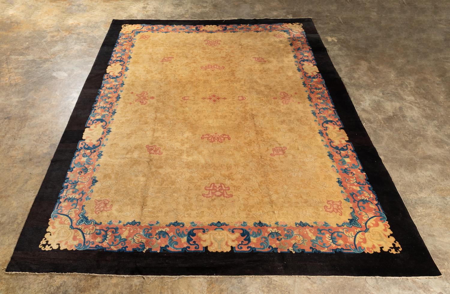 HAND WOVEN CHINESE ART DECO RUG  35affb