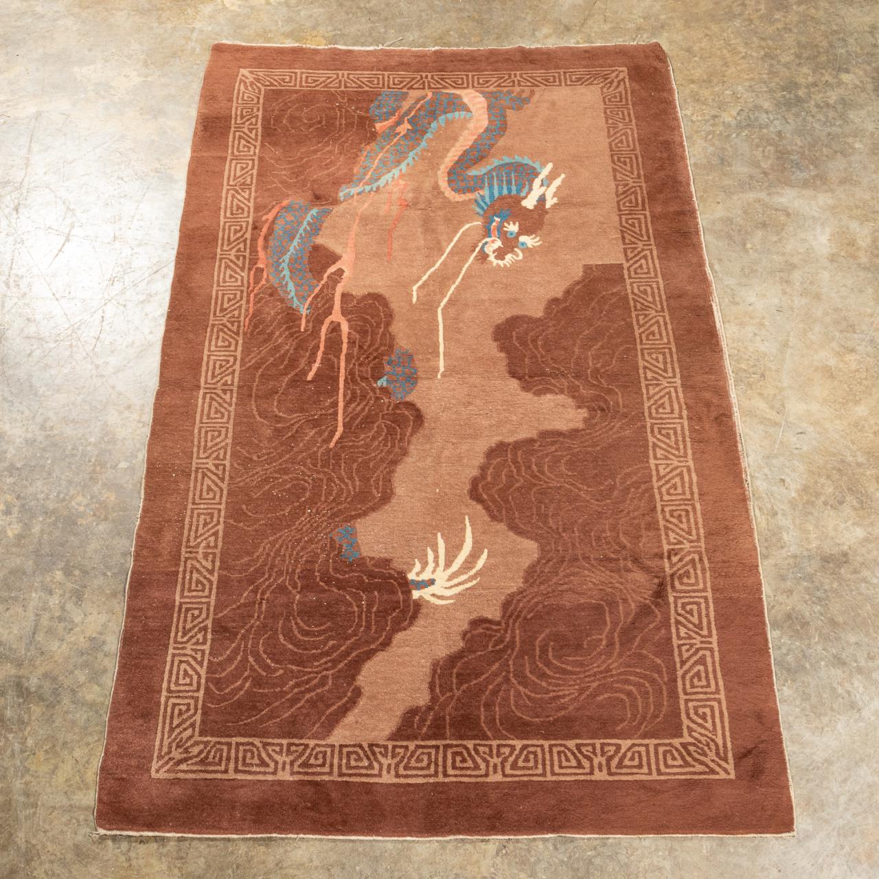 HAND WOVEN CHINESE ART DECO RUG