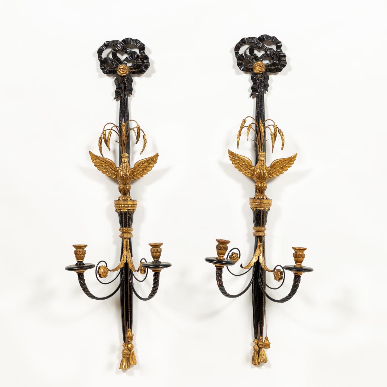 PAIR, NEOCLASSICAL-STYLE TWO-LIGHT