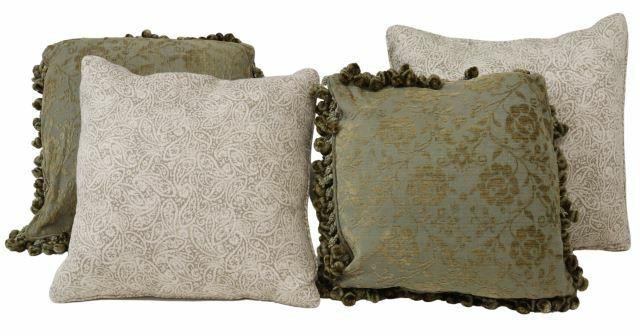 (4) DECORATIVE THROW PILLOWS, RALPH