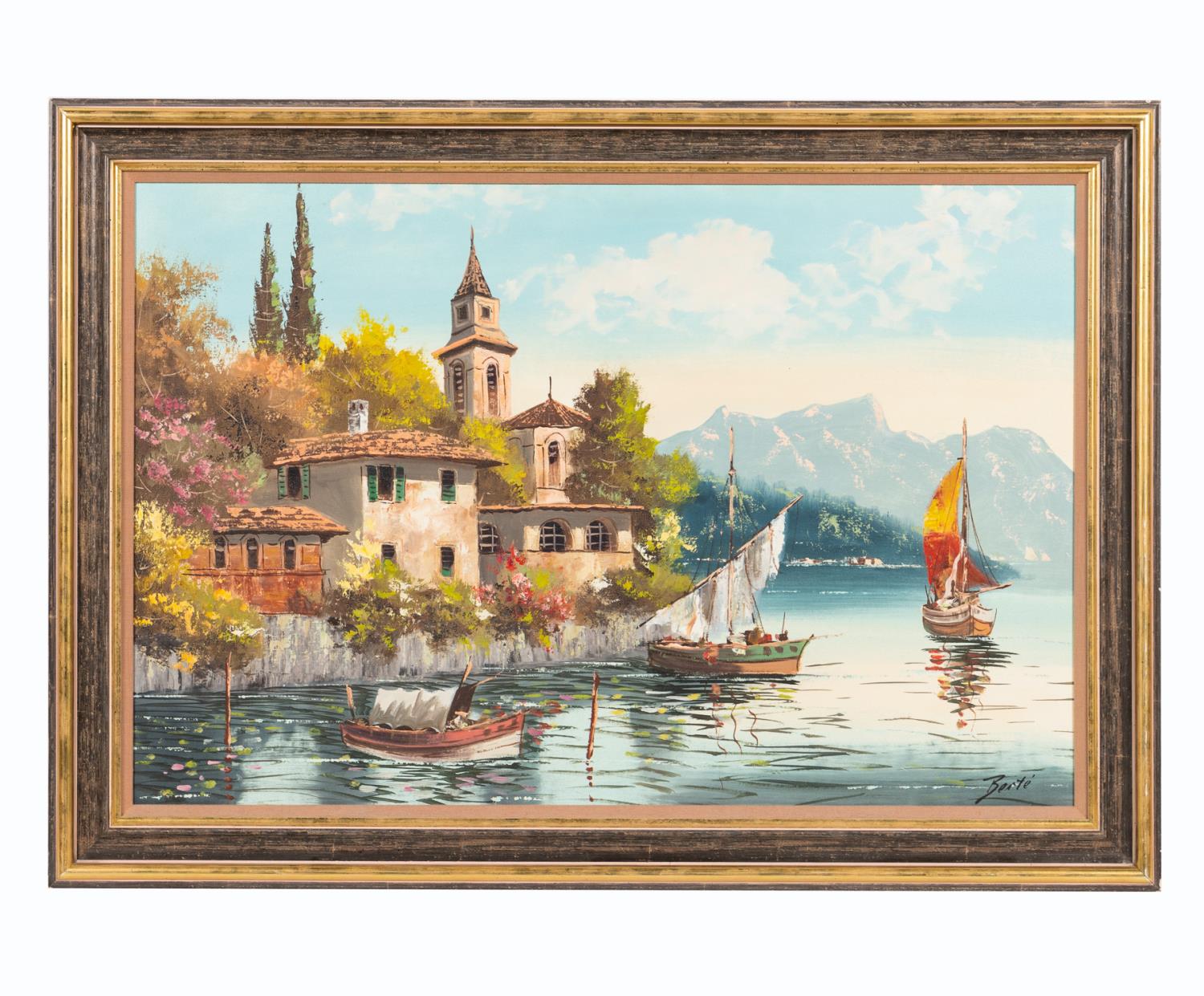 ITALIAN LAKE ARCHITECTURAL LANDSCAPE  35b073