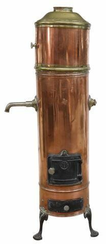 FRENCH COPPER BRASS HOT WATER 35b08d