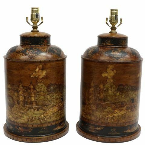 (2) DECORATIVE CANISTER-FORM TABLE