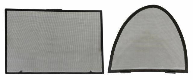 (2) IRON MESH FIREPLACE SCREENS(lot