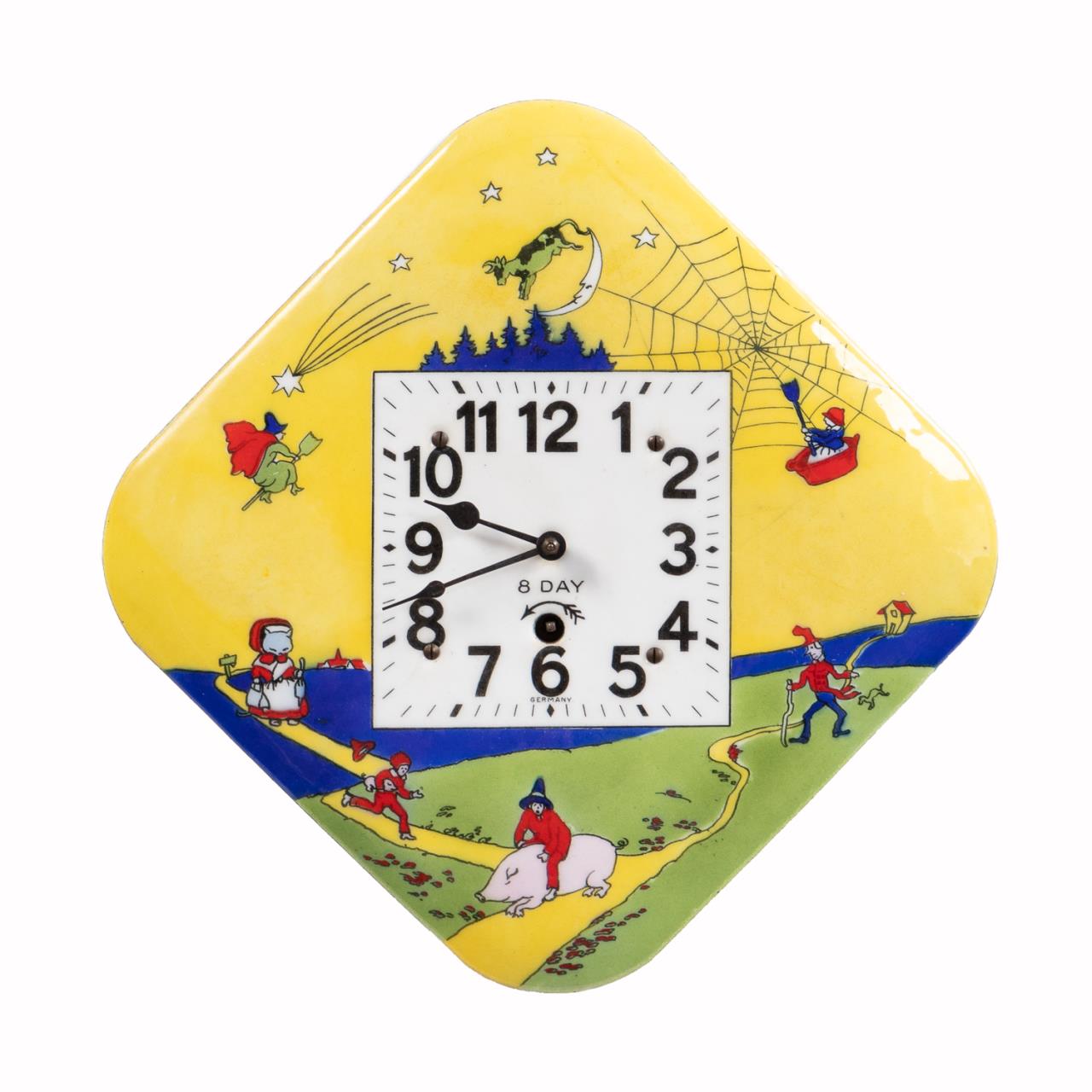 GERMAN ENAMEL NURSERY RHYME 8-DAY