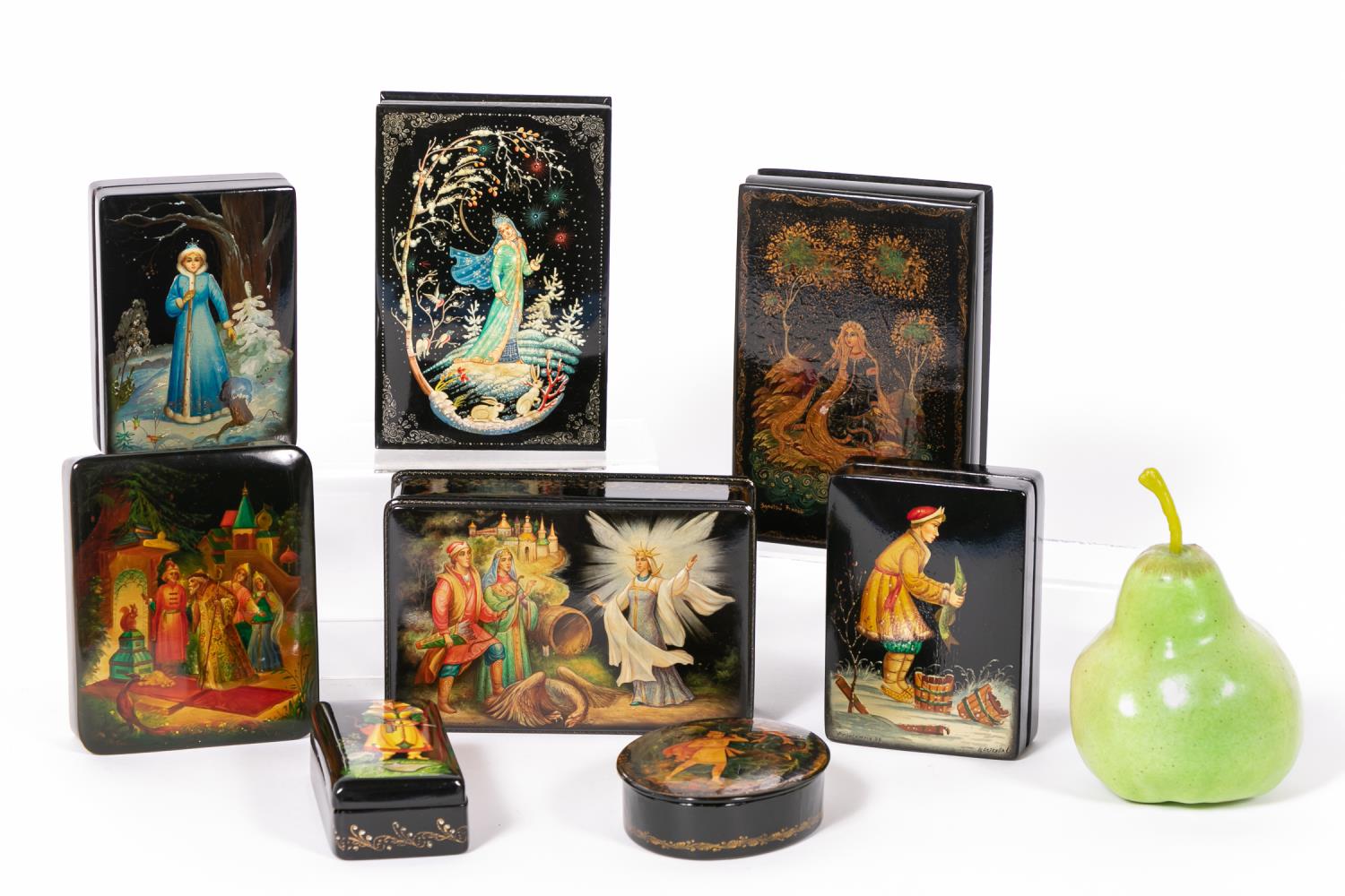 8PCS RUSSIAN LACQUER BOXES FAIRY 35b189