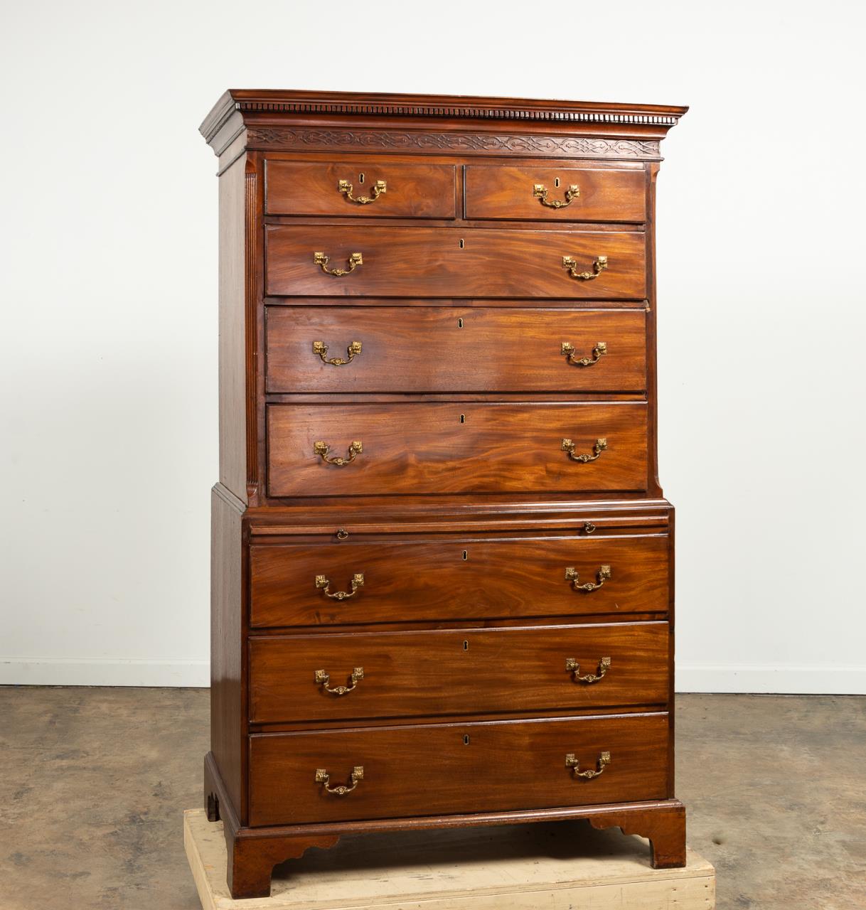 19TH C. GEORGE III MAHOGANY CHEST