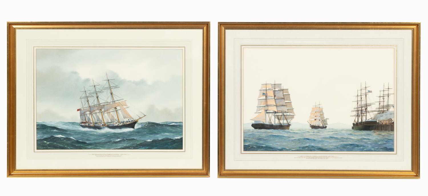 FRANK JH GARDINER NAUTICAL WATERCOLORS  35b237