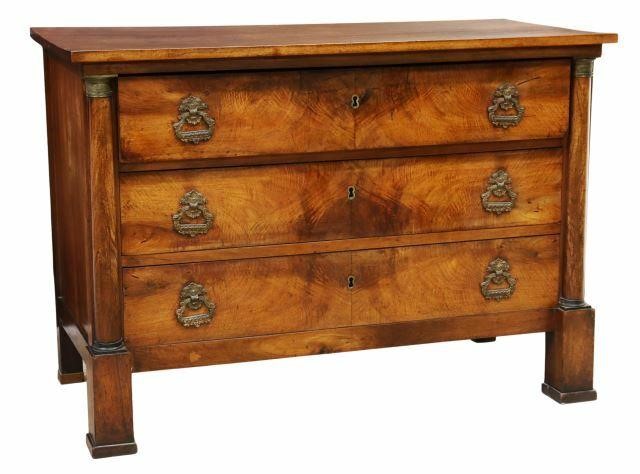 FRENCH EMPIRE STYLE FIGURED WALNUT 35b249