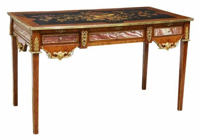 FRENCH MARQUETRY ORMOLU-MOUNTED