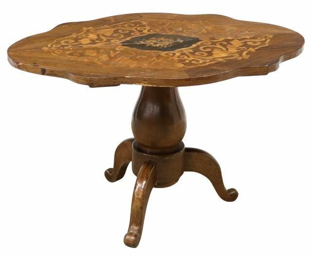 ITALIAN MARQUETRY INLAID PEDESTAL 35b280