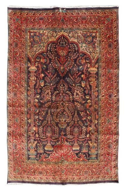 HAND-TIED PERSIAN KASHMAR RUG,