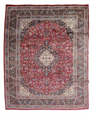 HAND-TIED PERSIAN MASHAD RUG, 12'7"