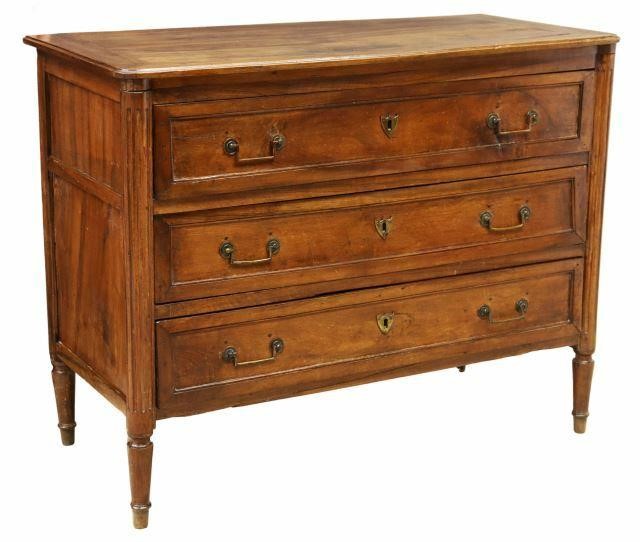 LOUIS XVI STYLE WALNUT THREE DRAWER 35b32e