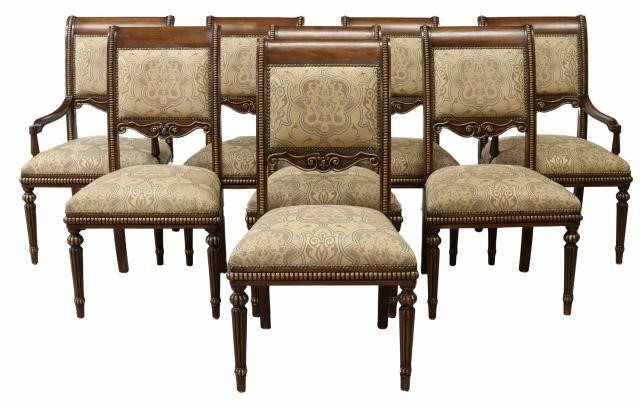  8 FINE PARCEL GILT UPHOLSTERED 35b341