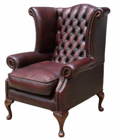 QUEEN ANNE STYLE OXBLOOD LEATHER 35b380