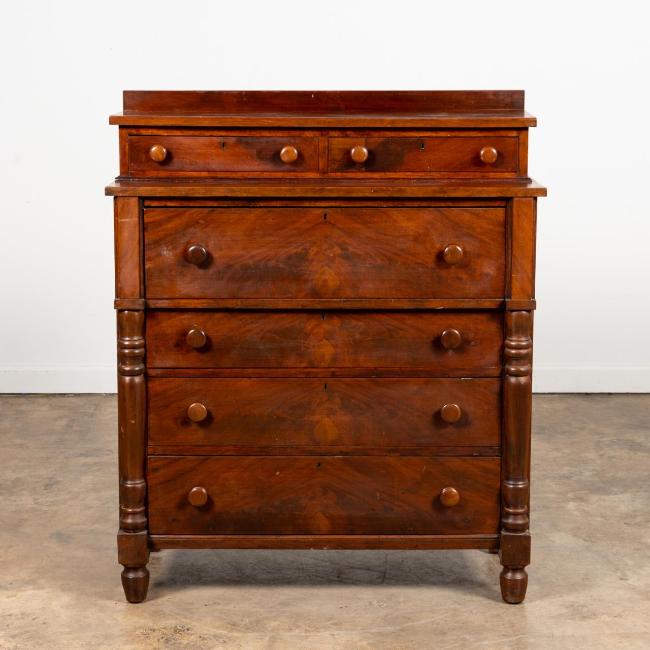 19TH C. AMERICAN SHERATON SIX-DRAWER