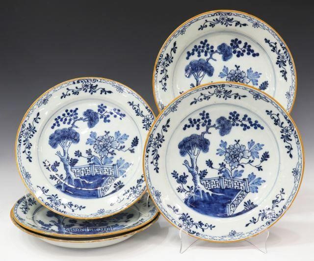 (5) DELFT BLUE & WHITE FAIENCE