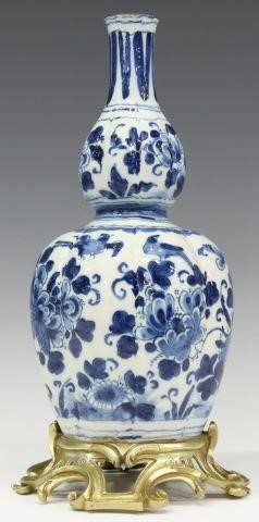 ANTIQUE DELFT BLUE & WHITE DOUBLE-GOURD