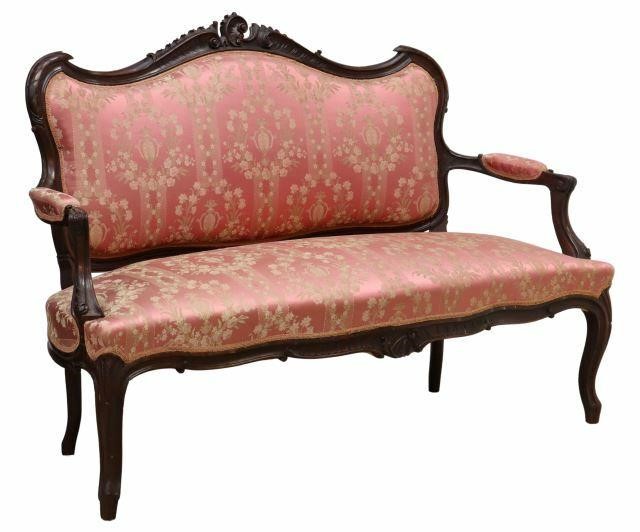 LOUIS XV STYLE MAHOGANY SALON SETTEELouis 35b403