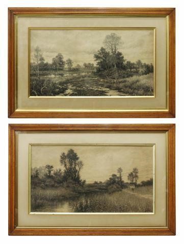  2 FRAMED CHARCOAL DRAWINGS ON 35b41d