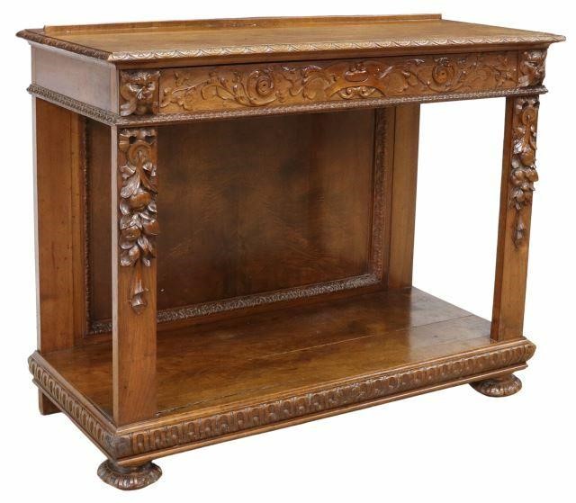 RENAISSANCE REVIVAL CARVED WALNUT 35b41f