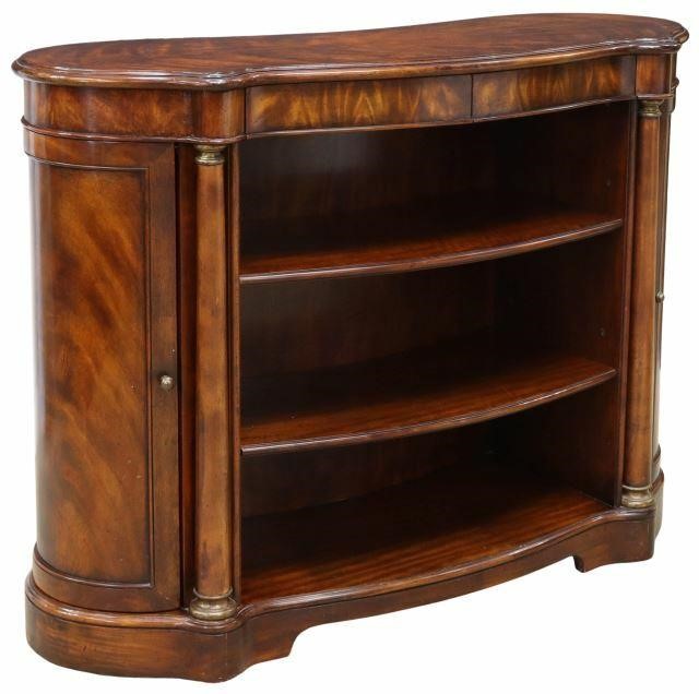 MAHOGANY KIDNEY-FORM OPEN DISPLAY CONSOLE