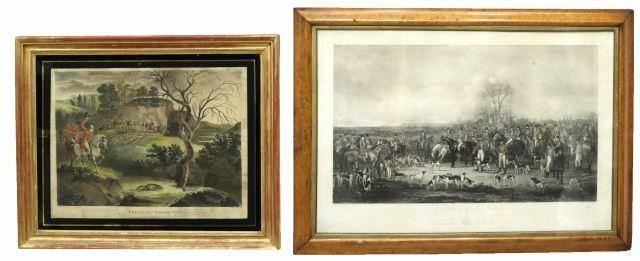 (2) FRAMED ENGLISH FOX HUNTING