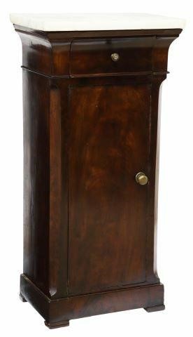 FRENCH MARBLE TOP MAHOGANY BEDSIDE 35b453