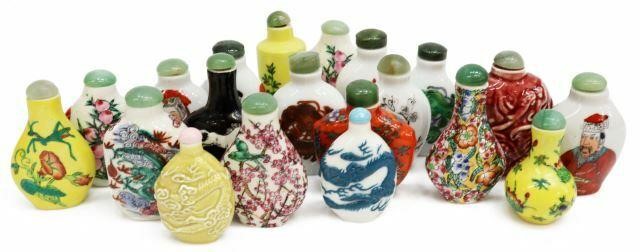 (20) CHINESE PORCELAIN SNUFF BOTTLES(lot