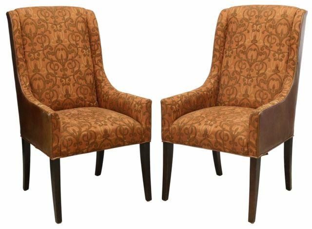 (2) LEATHER & UPHOLSTERY WINGBACK