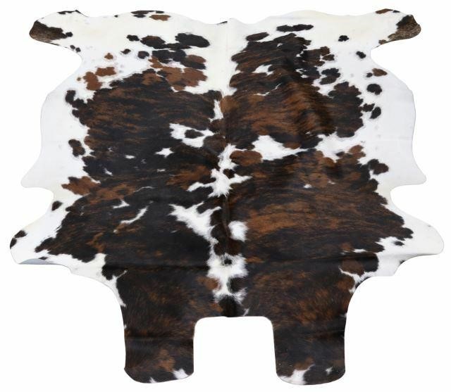 COWHIDE, WHITE, BROWN, BLACK, APPROX.