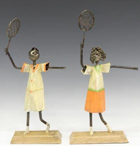 2) ARTE FELGUEREZ TENNIS PLAYERS PAINTED