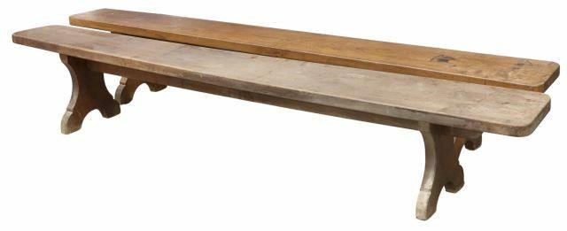  2 FRENCH PROVINCIAL OAK TRESTLE 35b570