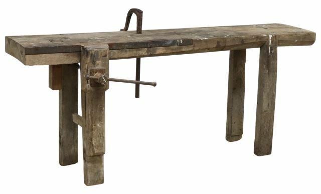 CRAFTSMAN'S WORK BENCH TABLE WITH