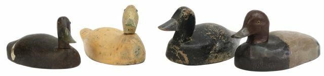 (4) VINTAGE CARVED & PAINTED DUCK