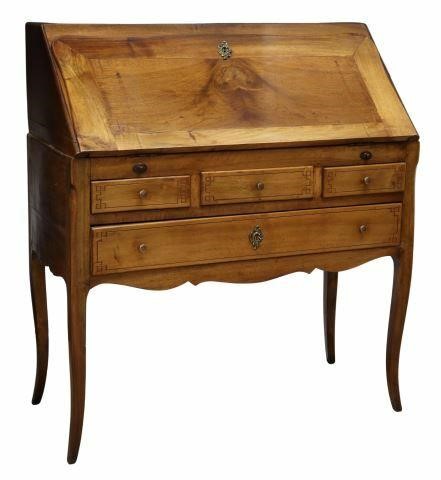 FRENCH LOUIS XV STYLE WALNUT SLANT-FRONT