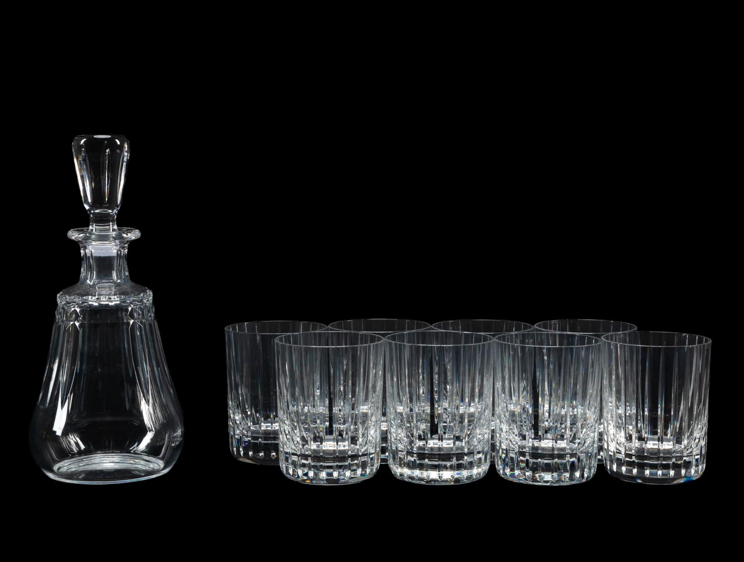 BACCARAT DOUBLE OLD FASHIONEDS & DECANTER,