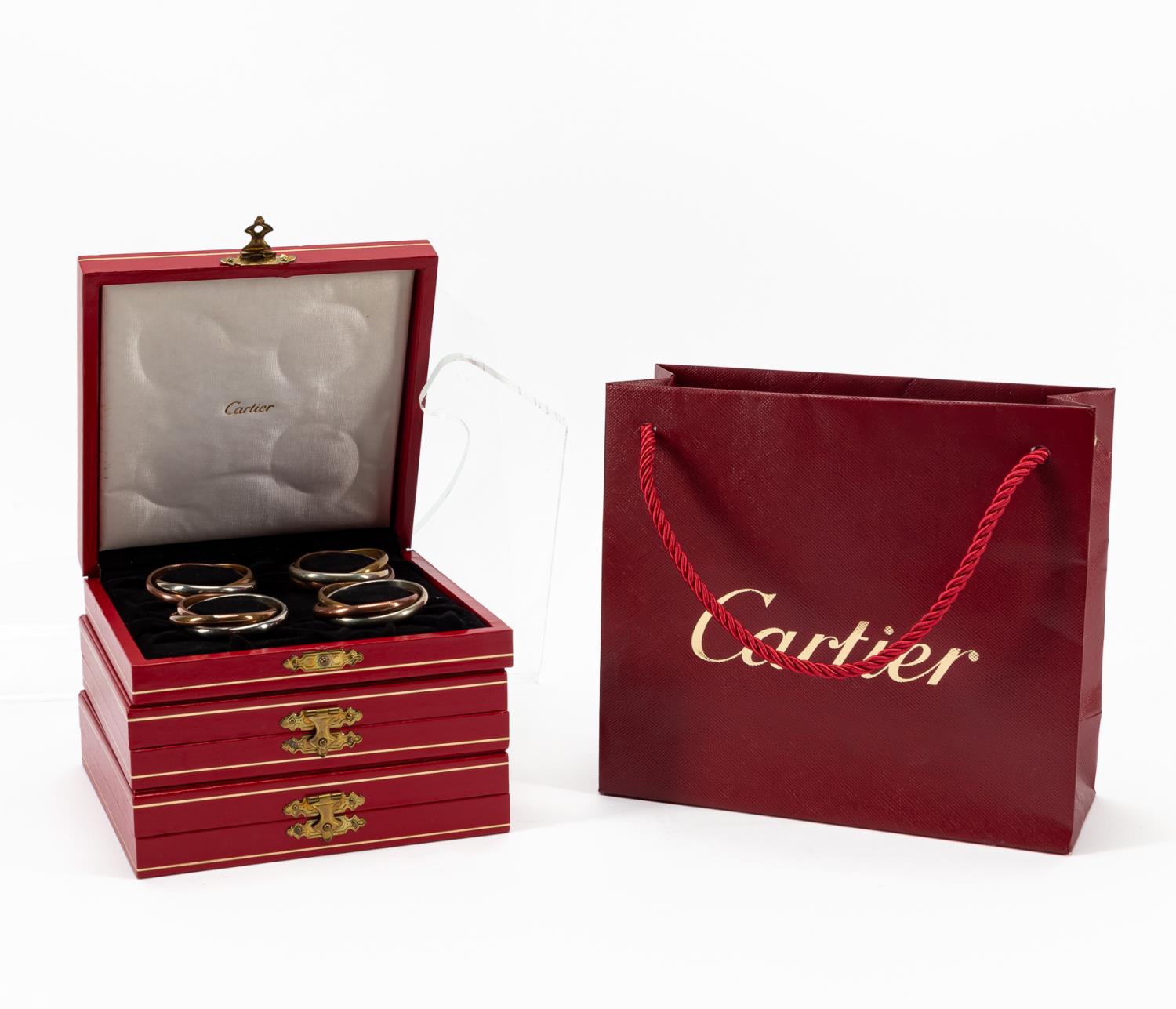 SET OF 12 CARTIER TRINITY NAPKIN 358f3d