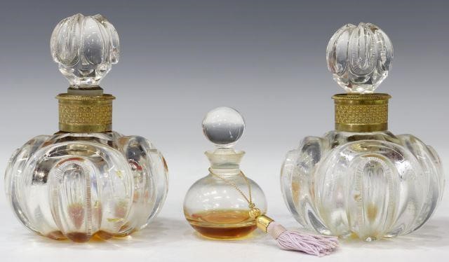  3 CRYSTAL PERFUME SCENT BOTTLES  358f69