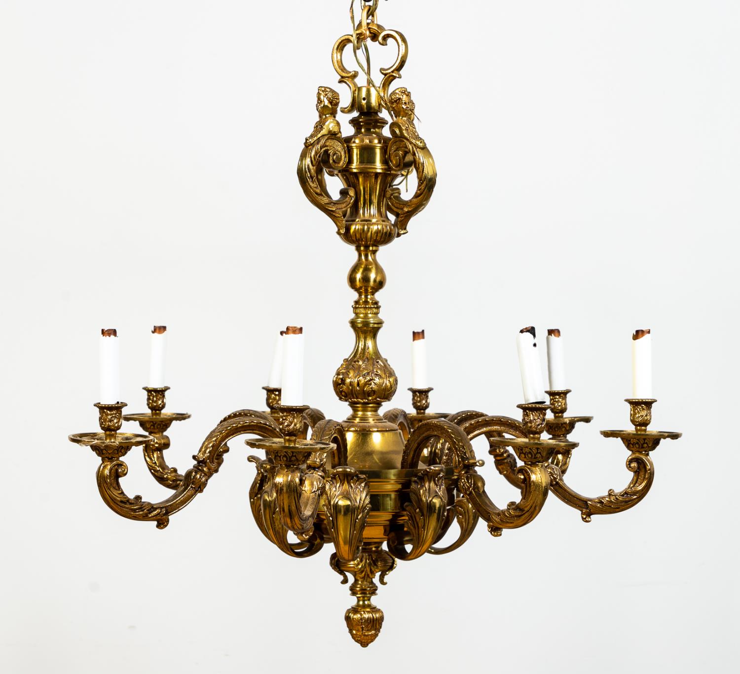 FRENCH REGENCE STYLE BRONZE EIGHT LIGHT 358f96