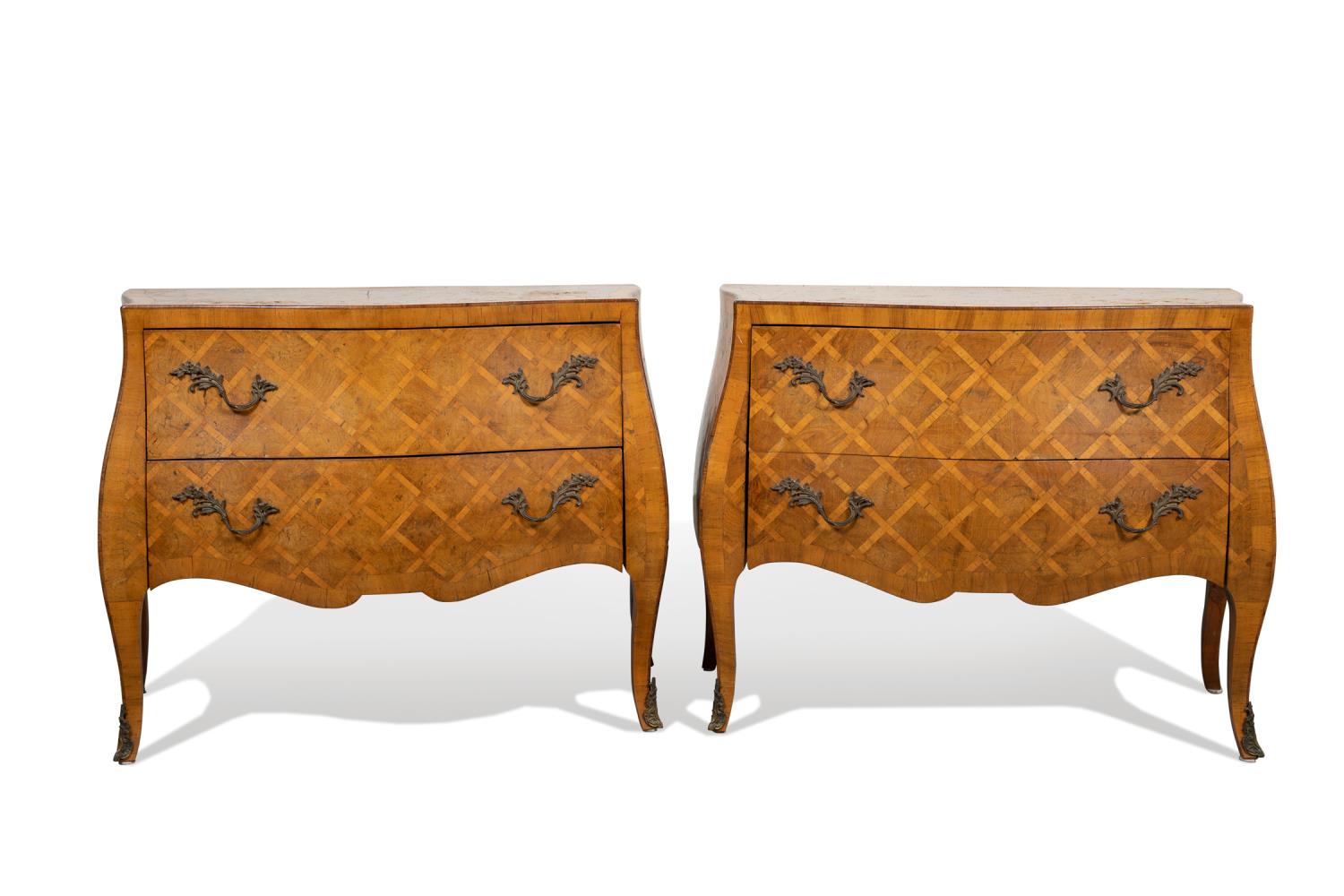 PAIR LOUIS XV STYLE PARQUETRY 358f9e