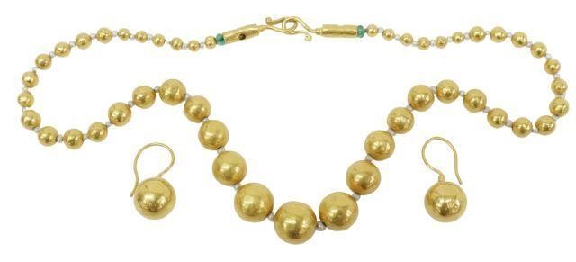 (2) GURHAN ORHAN 24K GOLD BEAD