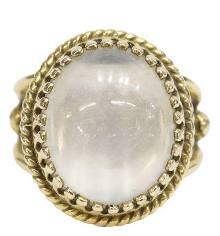 ESTATE 14KT YELLOW GOLD CABOCHON 358fe8