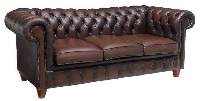 ENGLISH BUTTONED BROWN LEATHER