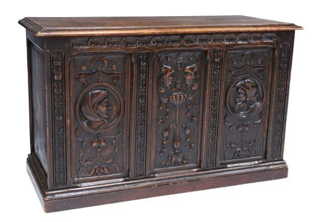 RENAISSANCE REVIVAL CARVED OAK